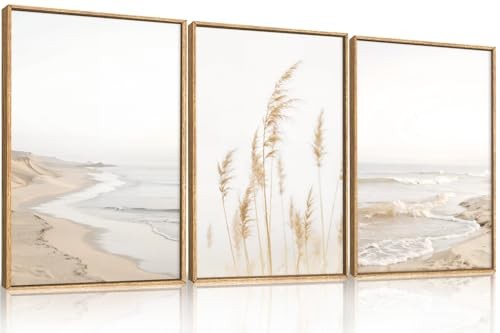  Modern Beach Artwork Seascape Wall Art, 16"L x 24"W Modern Seascape Wall Art
