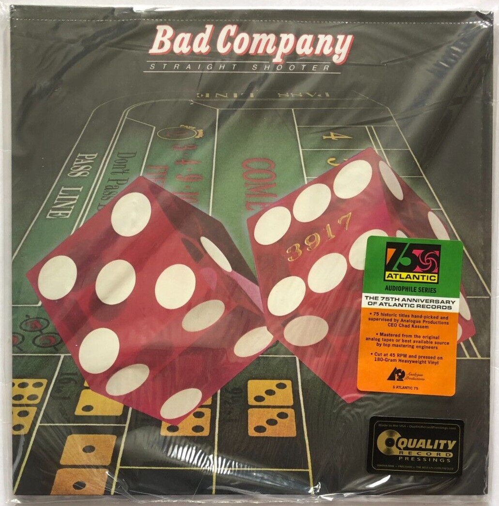 Bad Company: Straight Shooter 2 LP, 180 Grammes Vinyle, 45 RPM