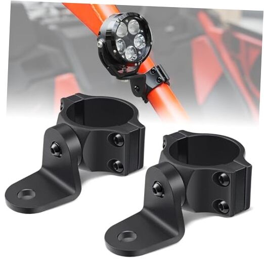  2PCS Stainless Steel X3 Whip Light Mount, 360° Adjustable UTV Light Bar Mount 
