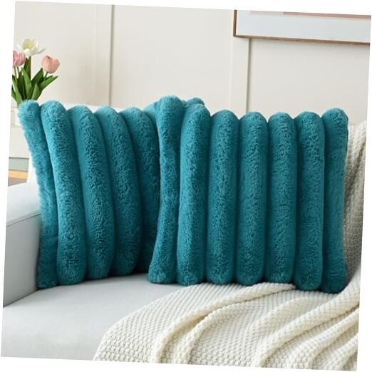  Decorative Throw Pillow Covers 24x24 Inch Set of 2, 24" x 24" (Pack of 2) Teal
