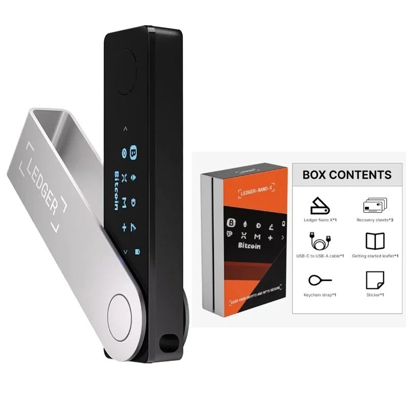 Ledger Nano X Crypto Hardware Wallet - Bluetooth Onyx Black NEW Factory Sealed