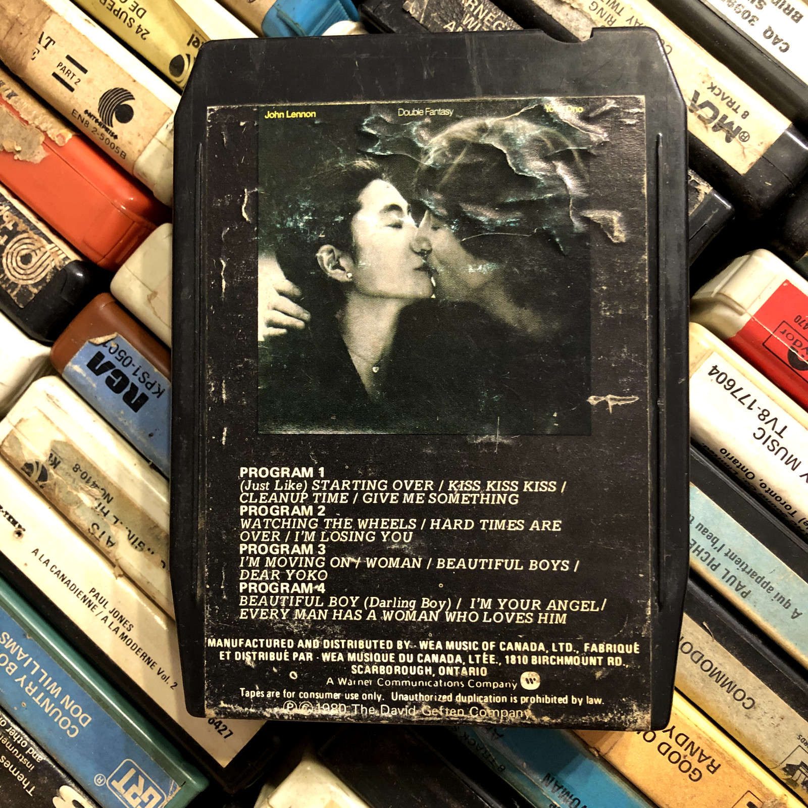 John Lennon & Yoko Ono : Double Fantasy 1980, Lear Jet Stereo 8 Track CANADA