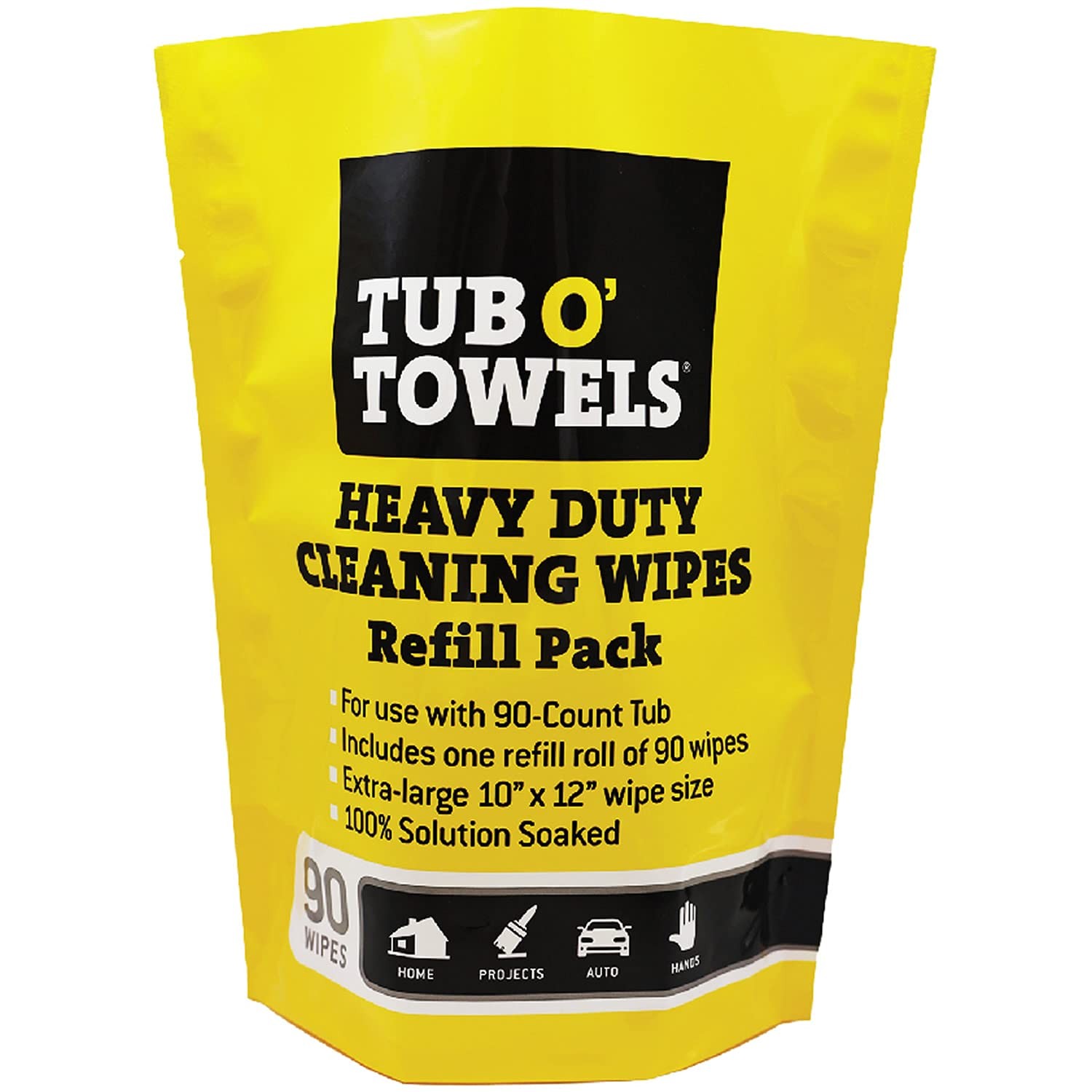 Heavy Duty Cleaning Wipes 90 Count Refill Pack Extra Large 10 x Towels Fits