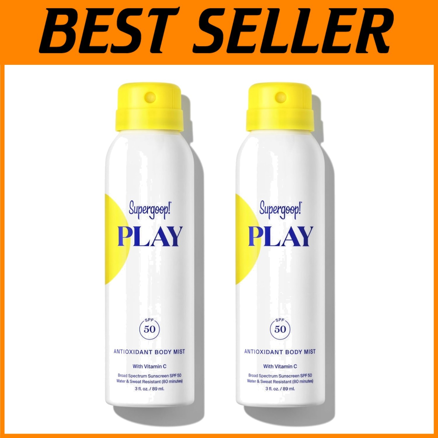 PLAY SPF 50 Antioxidant Body Mist - 3 oz, 2 Pack