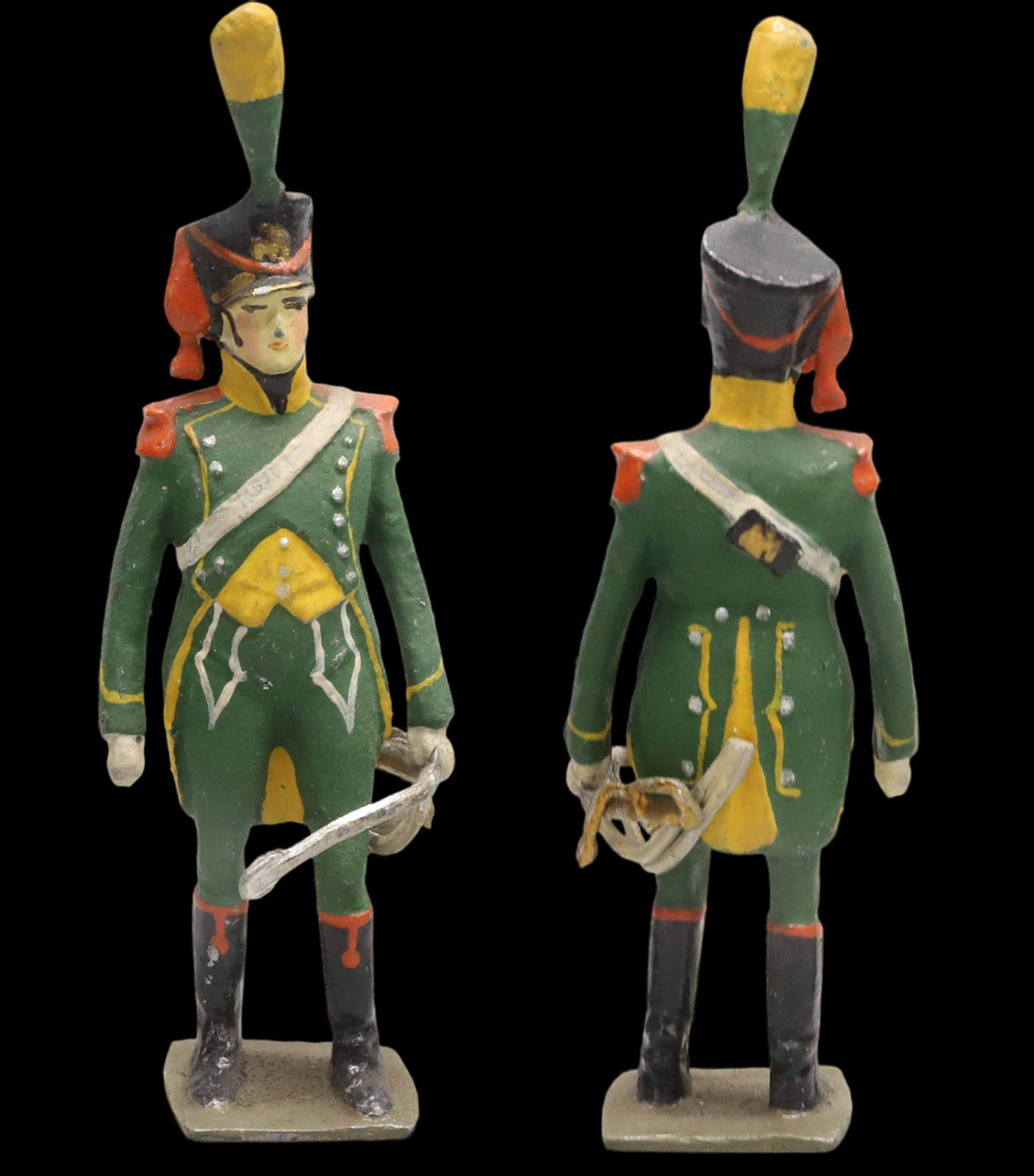VERTUNNI figure OFFICER HUNTER HORSE / antique toy soldier