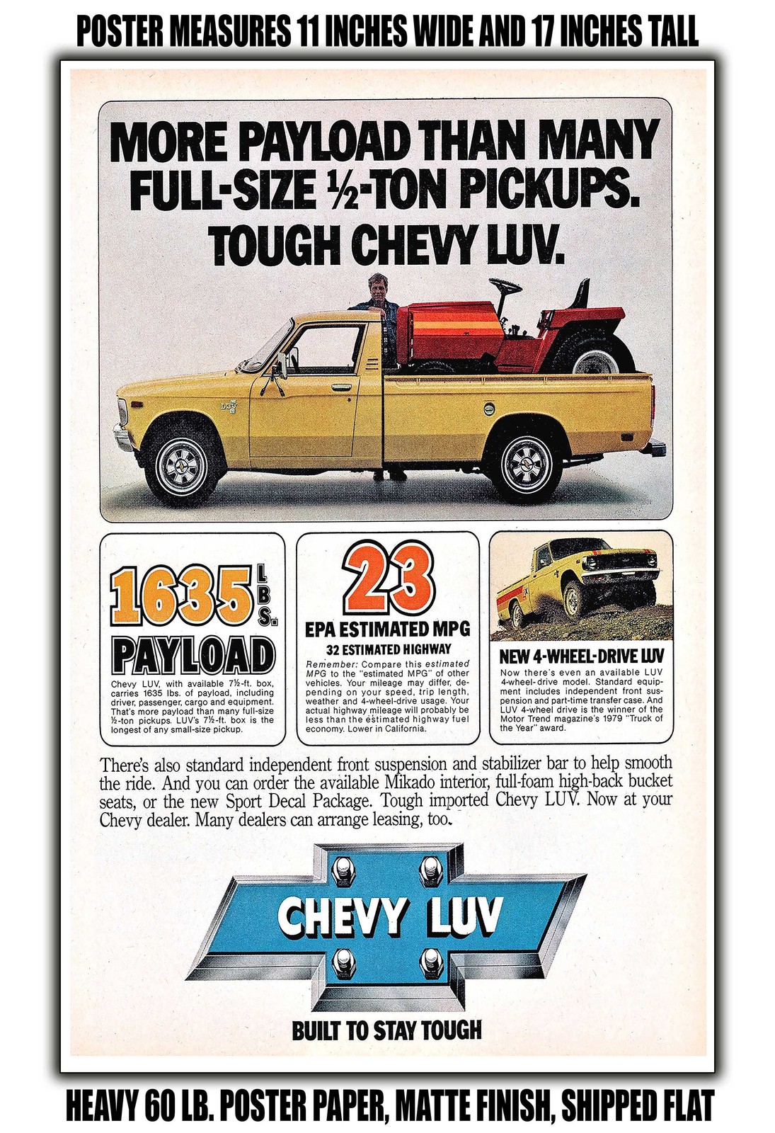 1979 Chevy LUV - 11x17 Poster