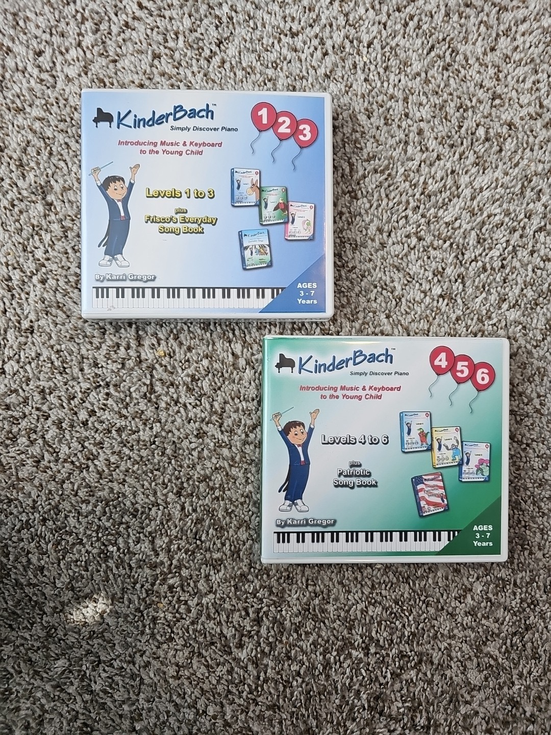 Kinder Bach Simply Discover Piano Level 1-6 Home School DVD/CD  Karri Gregor 