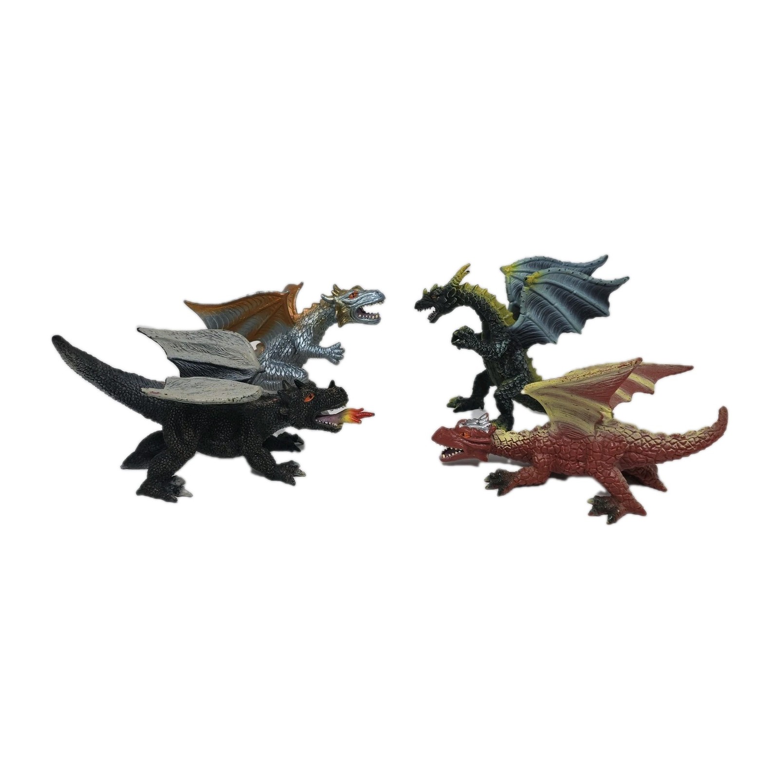 Toy Major Dragon Lot Fireball Dragons Lot Of  4 Megawings Elite Dark