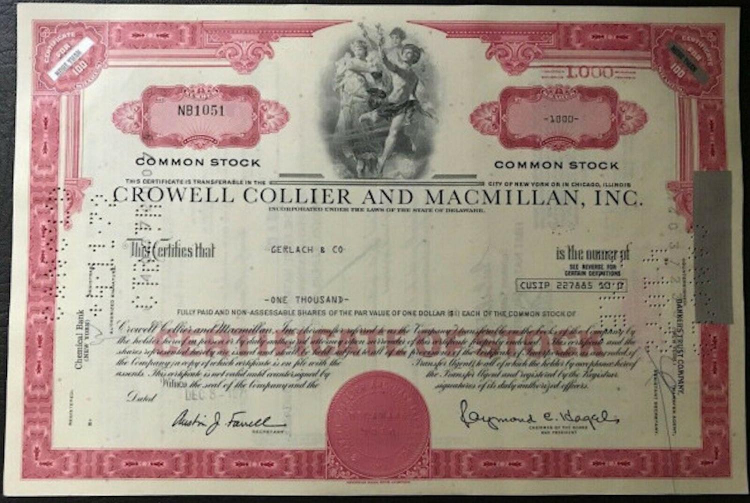 50 X Crowell Necklace and Macmillan, Inc. 1970s, div. denominations