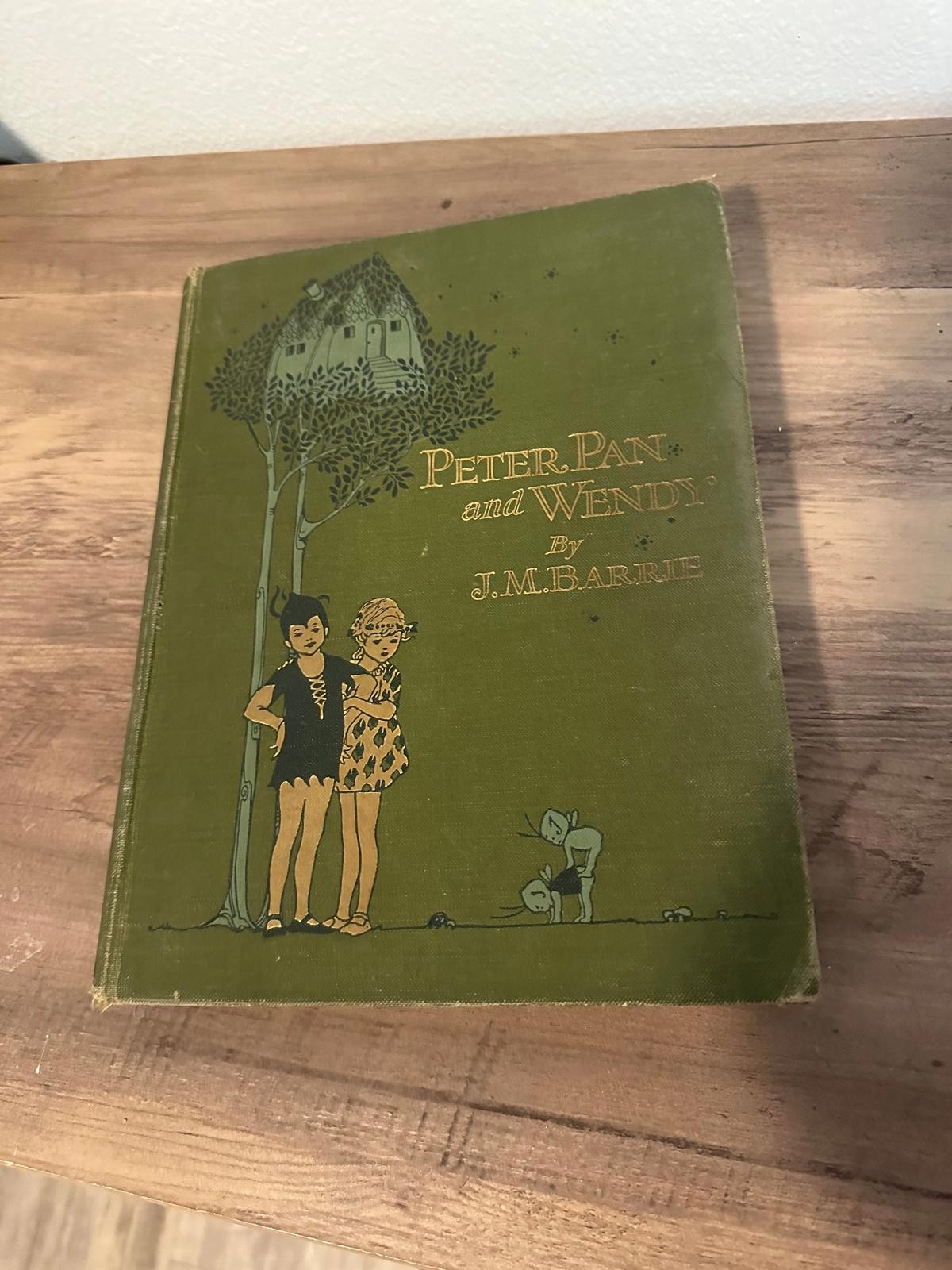 Peter Pan & Wendy by J.M. Barrie 1921 First Illustrated Edition Fairy Tale Book 