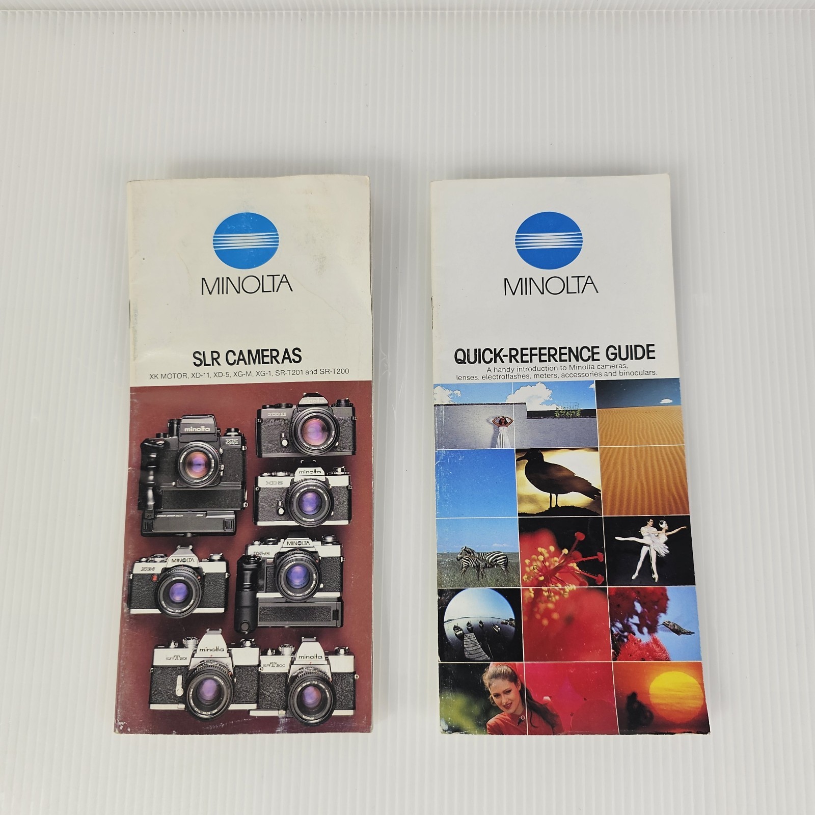 2 Vintage Minolta Camera Sales Brochures Brochure SLR & Reference 