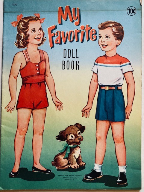 Vintage Abbot MY FAVORITE DOLL BOOK paper dolls 1950 uncut/unused Big 14 x 10