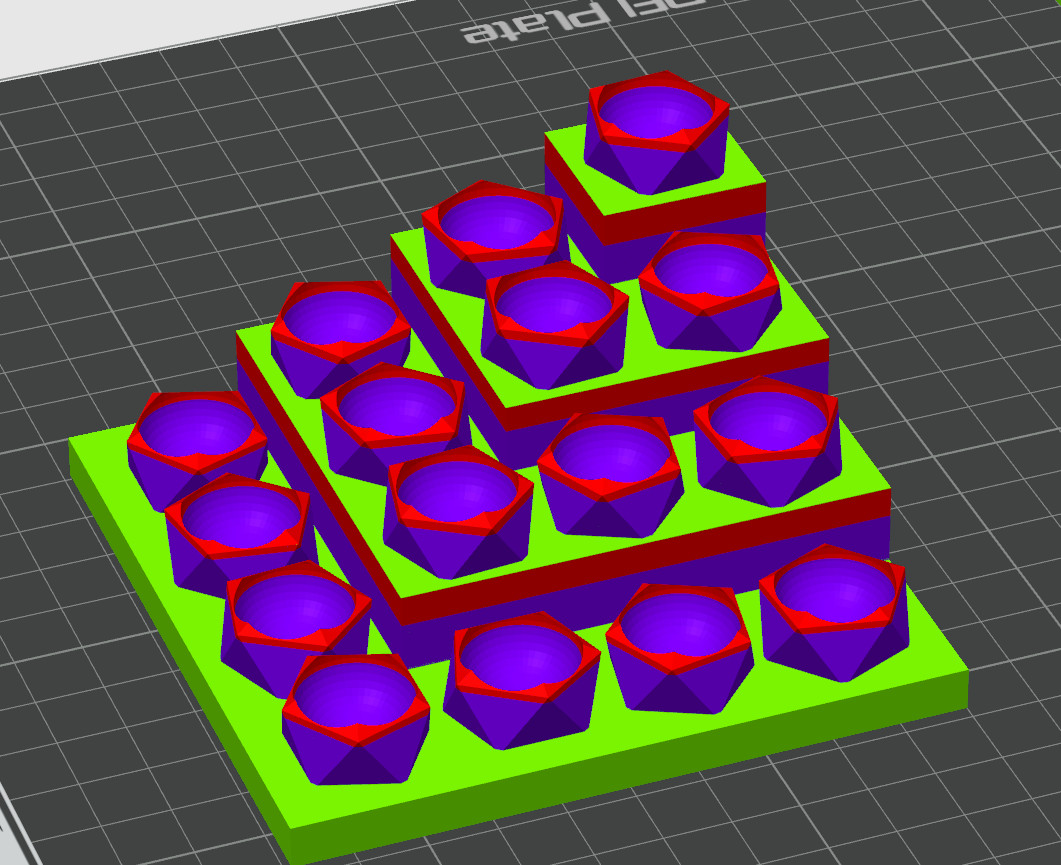 Marble Stand (16 marble holder) Joker Colors (Red Edition)