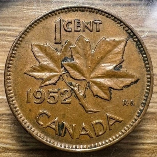 1952 Canada Cent - Actual Coin Shown - Free Shipping & Tracking INV#156