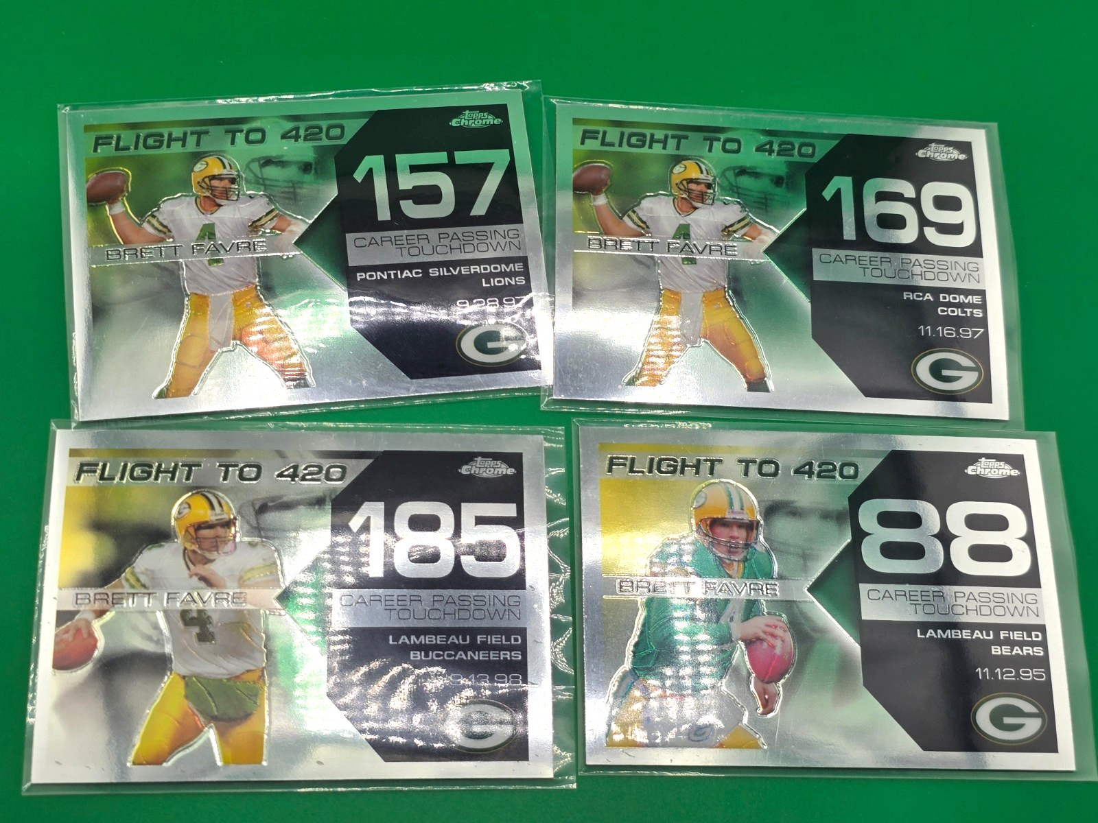 BRETT FAVRE 2007 Topps Chrome FLIGHT TO 420 #BFC-BF142 159 157 169 88 185 Lot of
