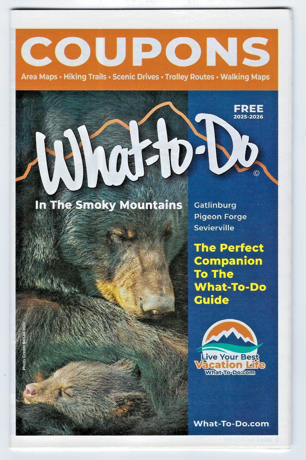 Smoky Mountains What-to-do Coupon Book Pigeon Forge Sevierville TN with map