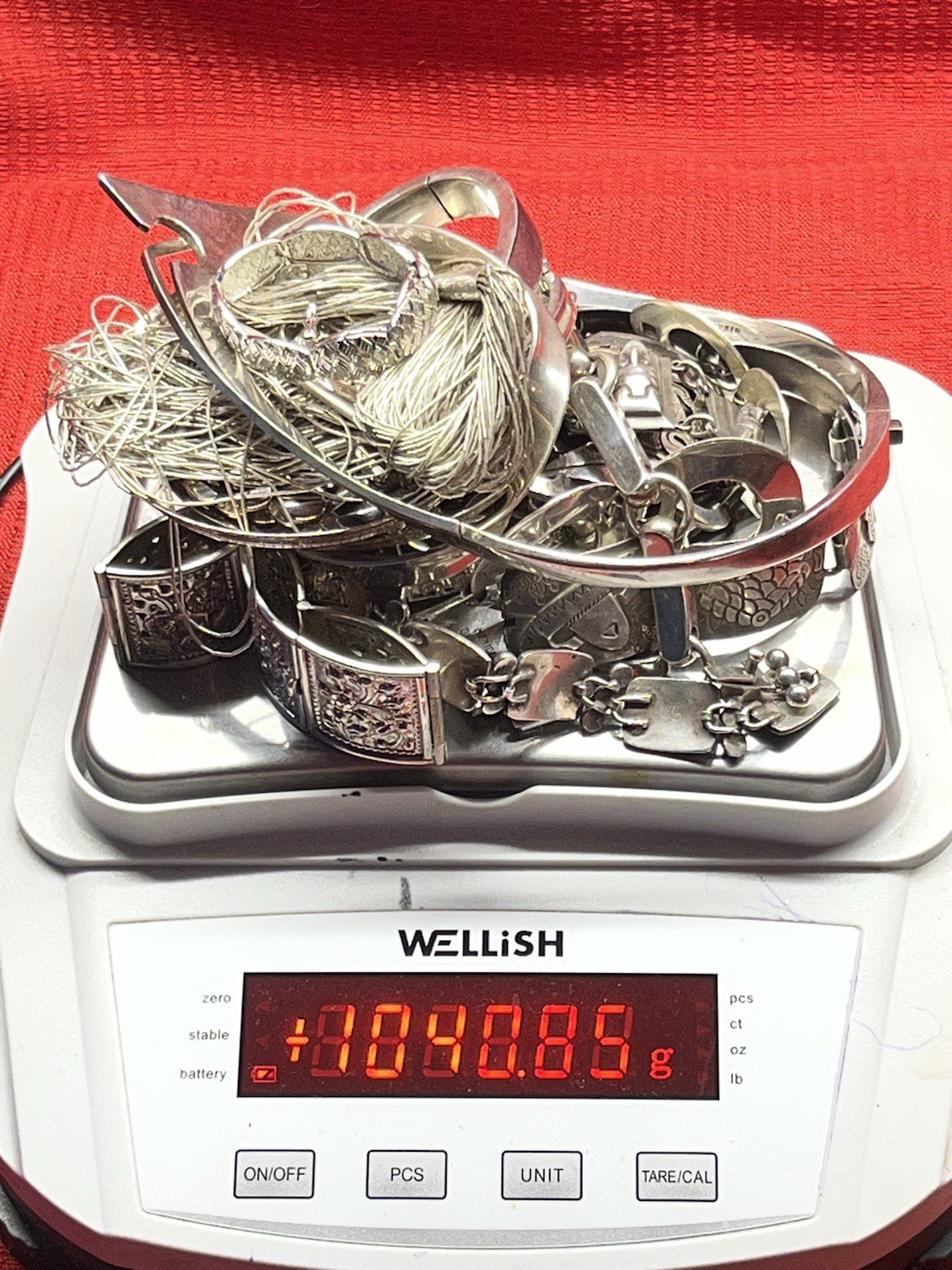 Sterling Silver 925 Scrap Lot Mixed Jewelry Lot 1040 Grams Marked Or Acid Tested