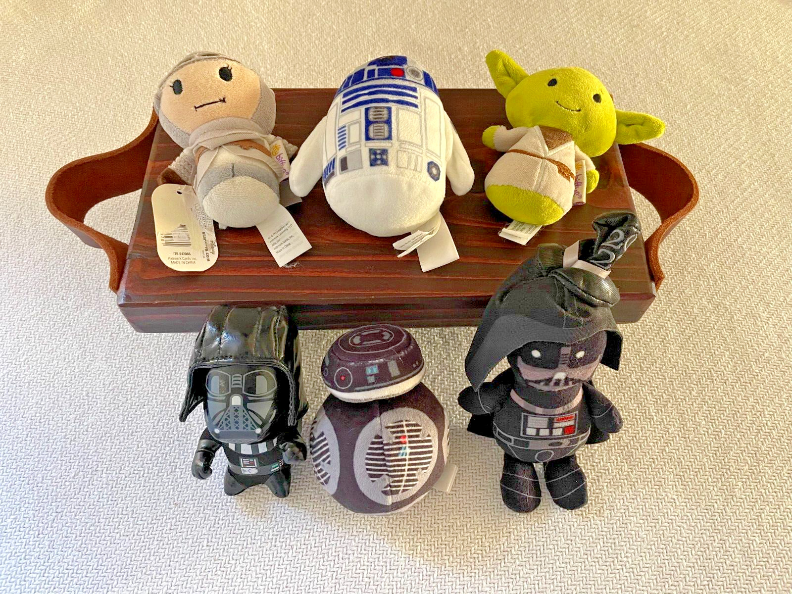 Star Wars Plush Set of 6 Minis - Itty Bittys Yoda R2D2 Rey Darth Vadars