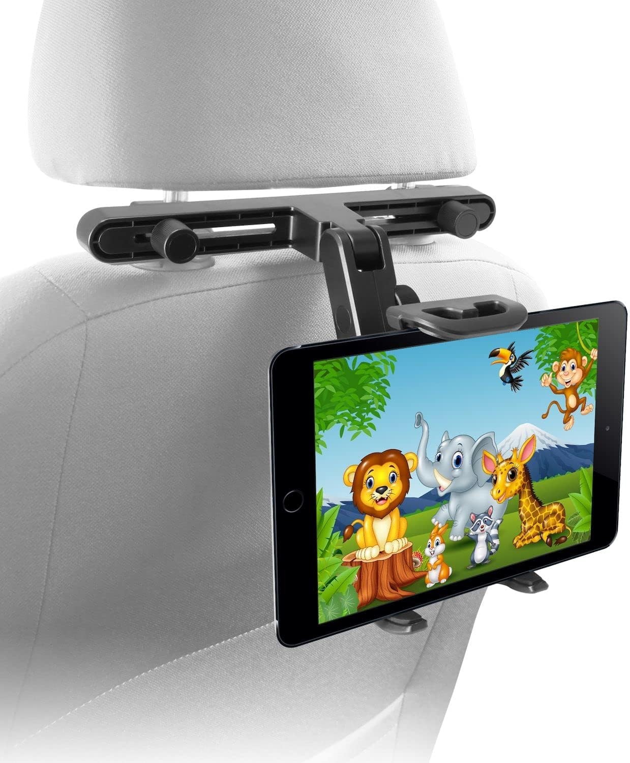 Macally Tablet Holder Car Headrest iPad Backseat Mount Kids 4.7-11" Devices