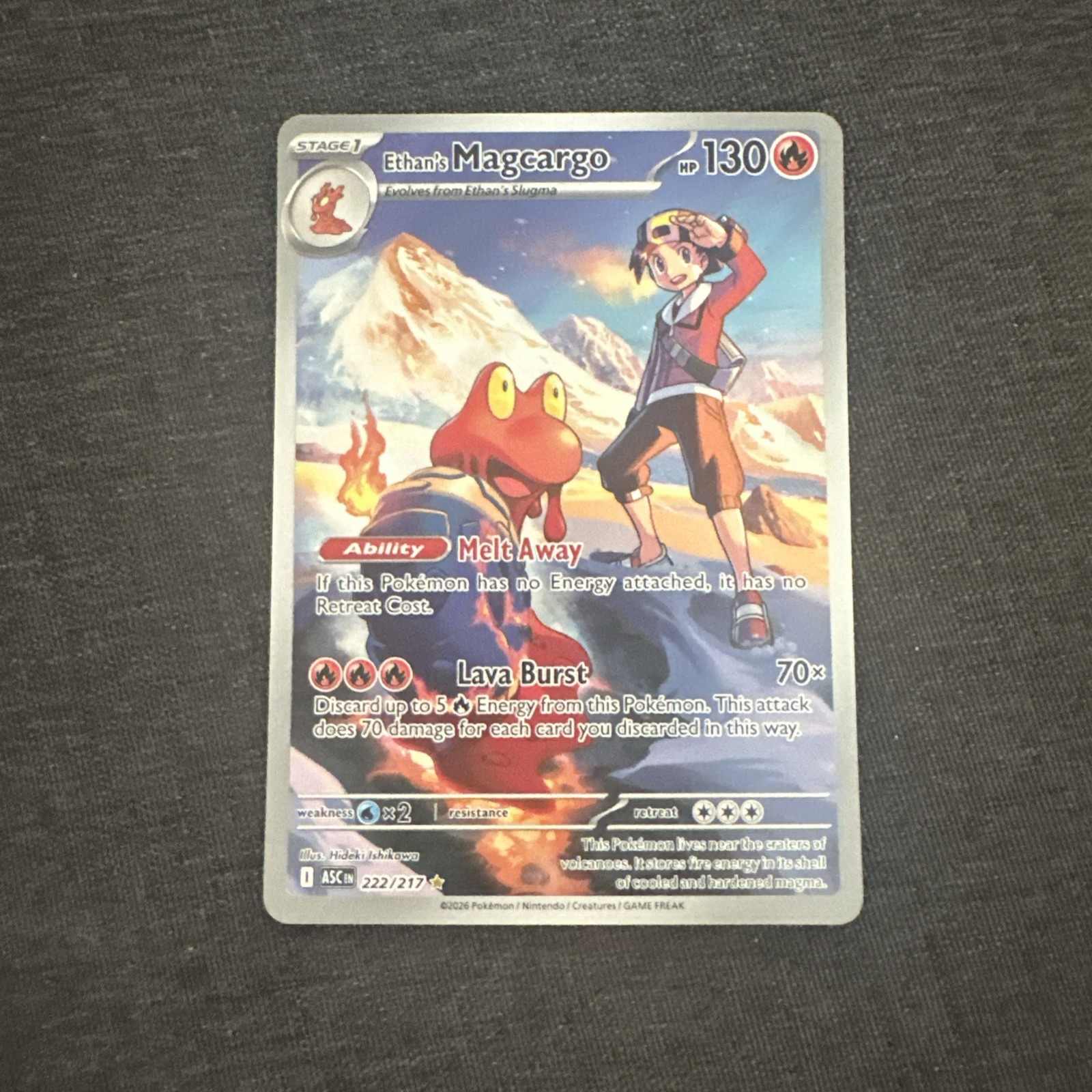 Ethan's Magcargo 222/217 Me: Ascended Heroes Pokemon Tcg
