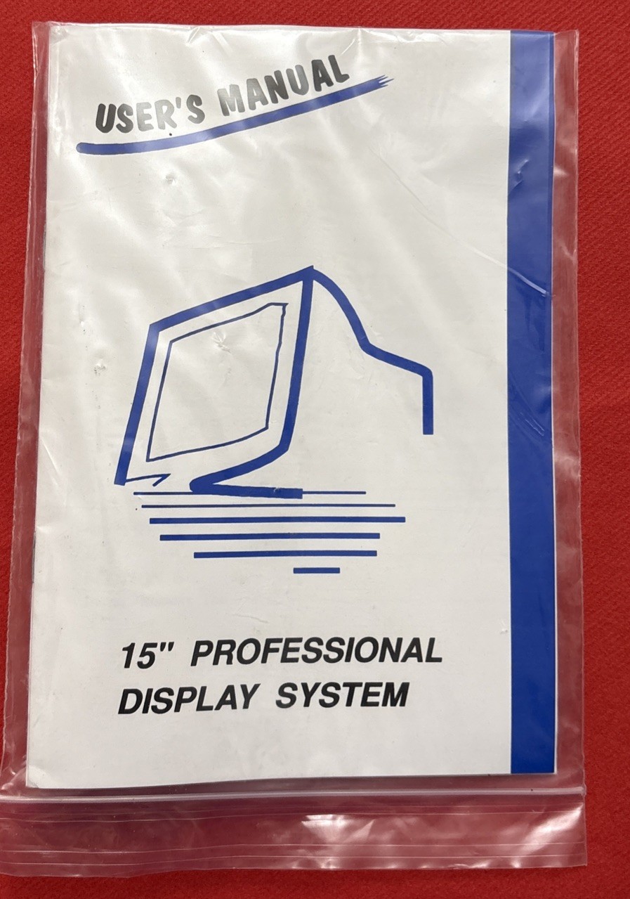 Professional Display System User's Manual OSD AUTO SCAN COLOR MONITOR BOOKLET