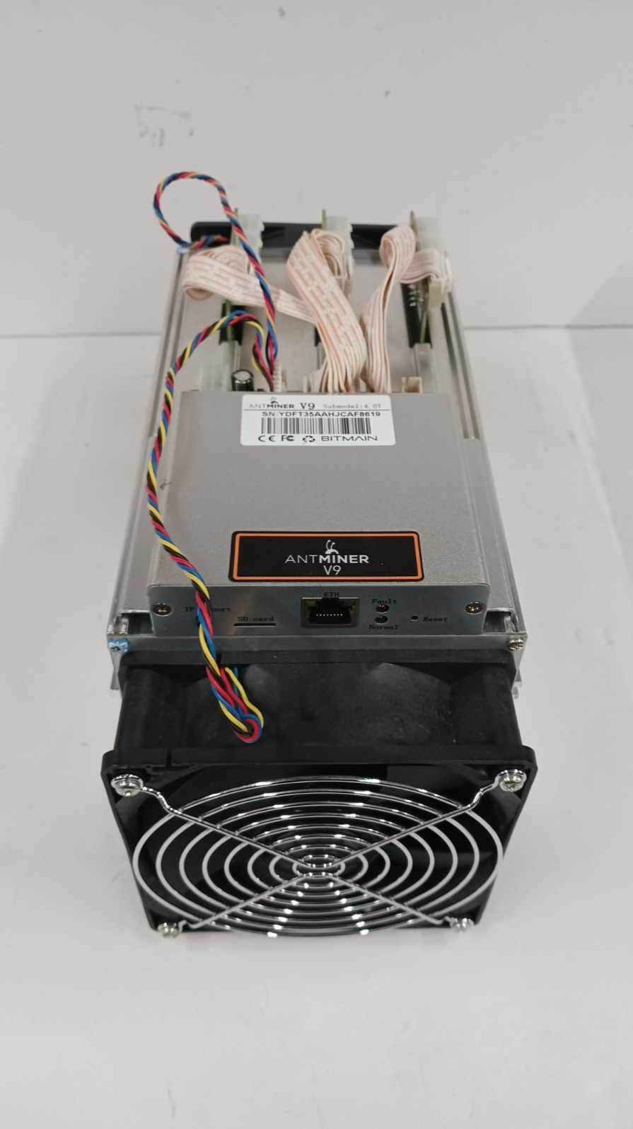 Bitmain AntMiner V9 4.0T ASIC Miner Without Power Supply  Used Not Tested .
