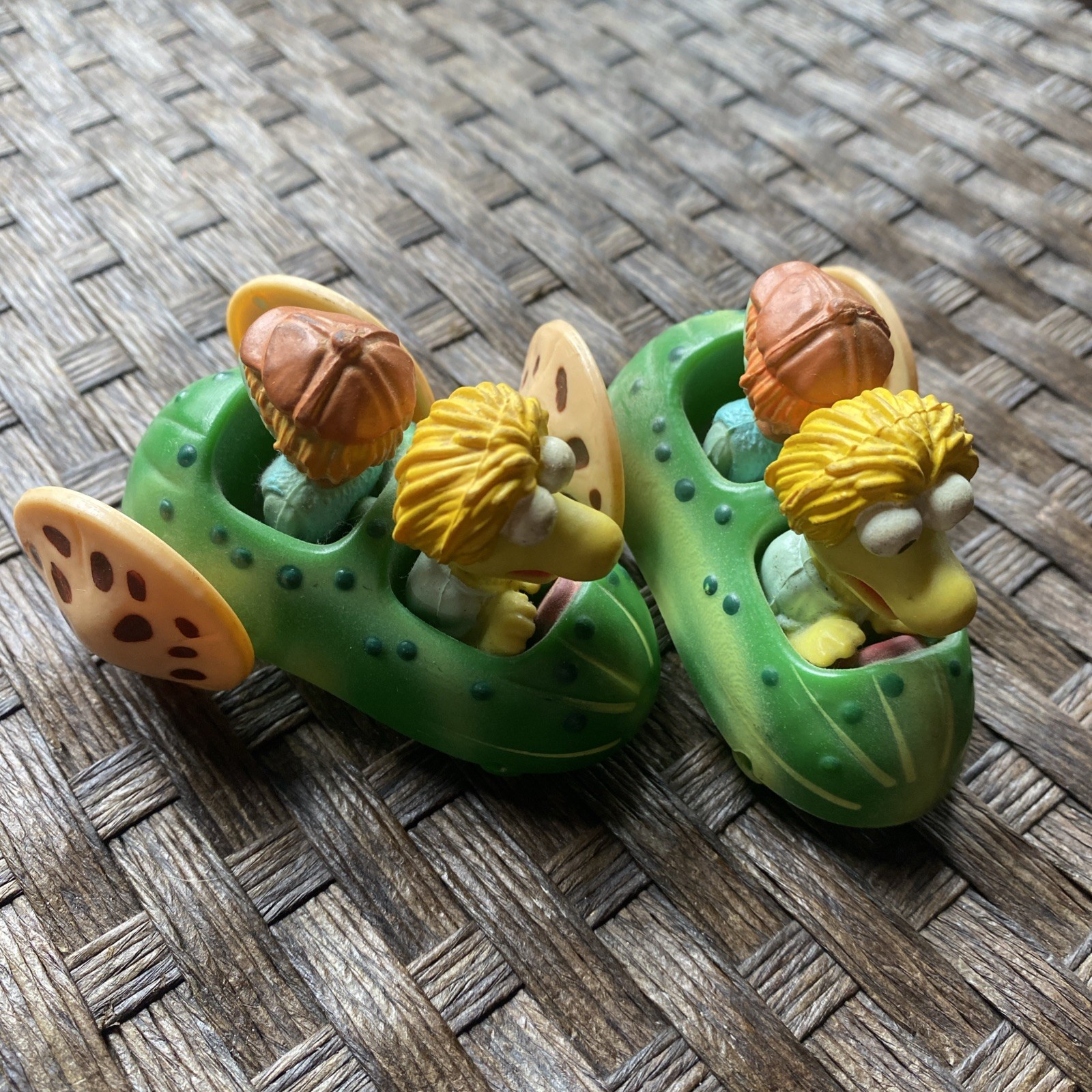 1988 McDonald's Happy Meal Toy Fraggle Rock Boober Wembley Cucumber Car Set of 2