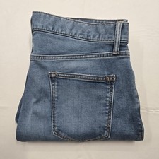 Old Navy Slim 24/7 Straight Jeans Women's Size 34x30 Medium Wash Distressed