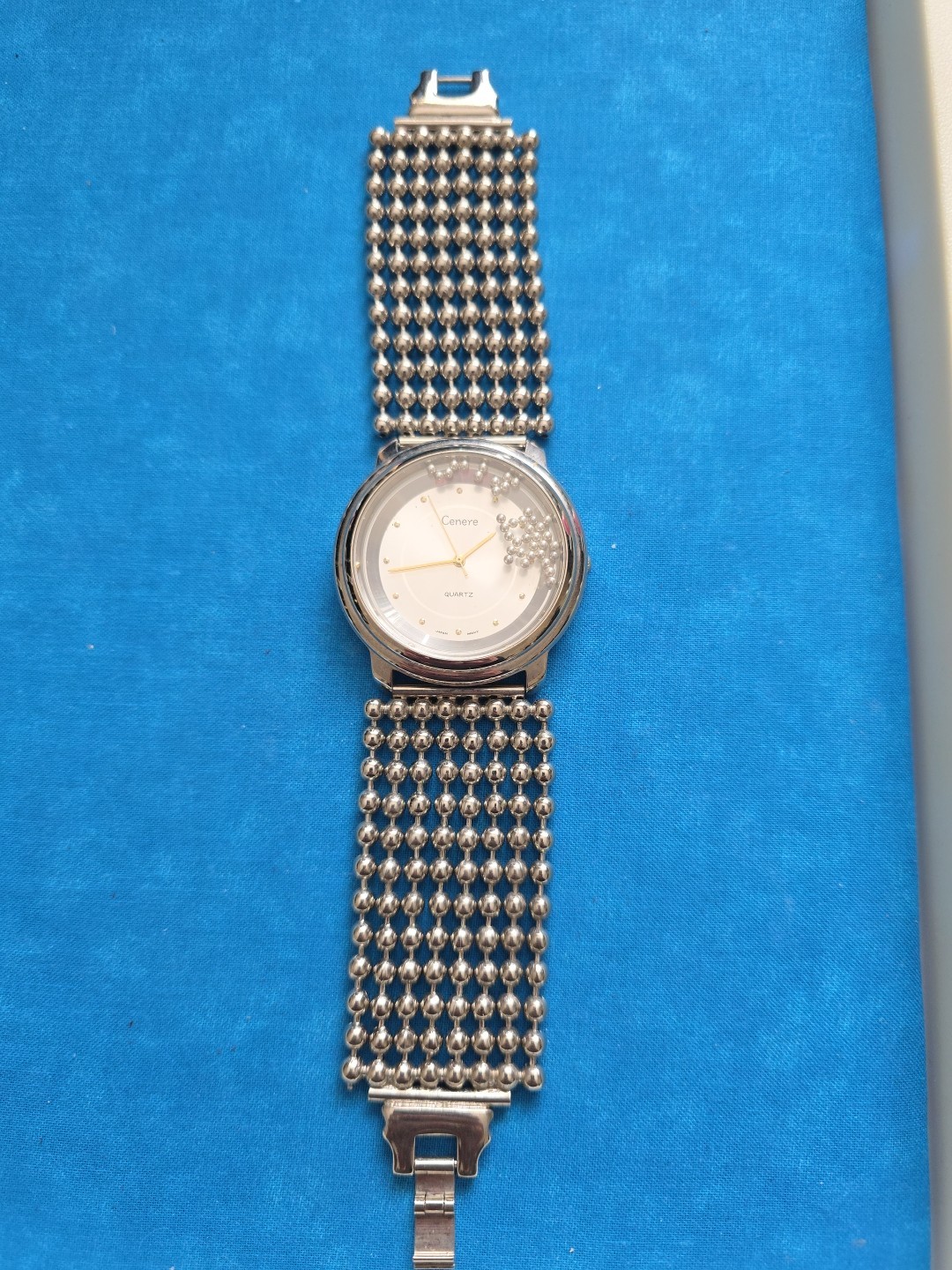 Vintage Cenere Quartz Ball Chain Watch Japan Movement