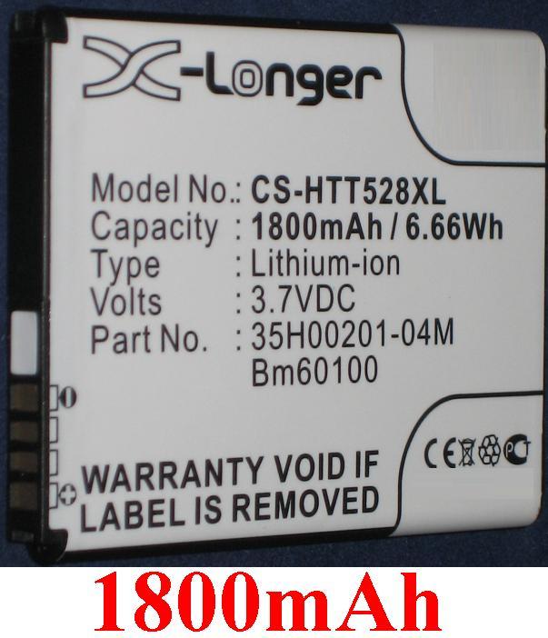Battery 1800mAh Type 35H00201-04M BM60100 BO47100 for HTC T528d