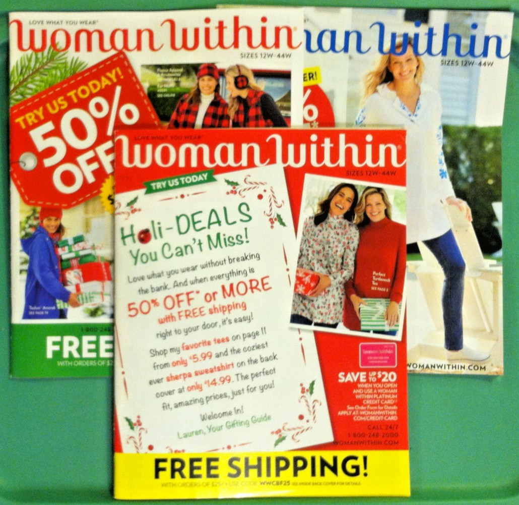 3x 🔥WOMAN WITHIN🔥 2024-26 Catalogs Women Ladies Girls Clothing Fashion Models