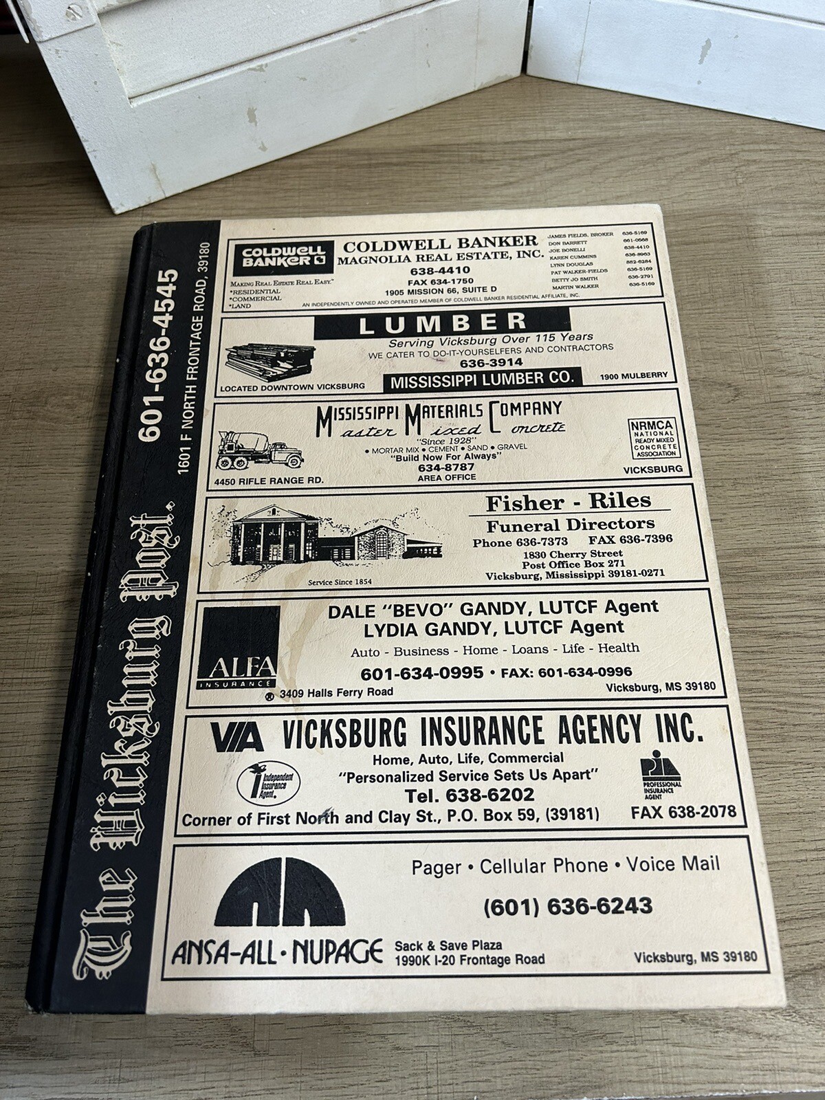 1998 Polk City Directory Vicksburg Mississippi Genealogy Reference Research vtg