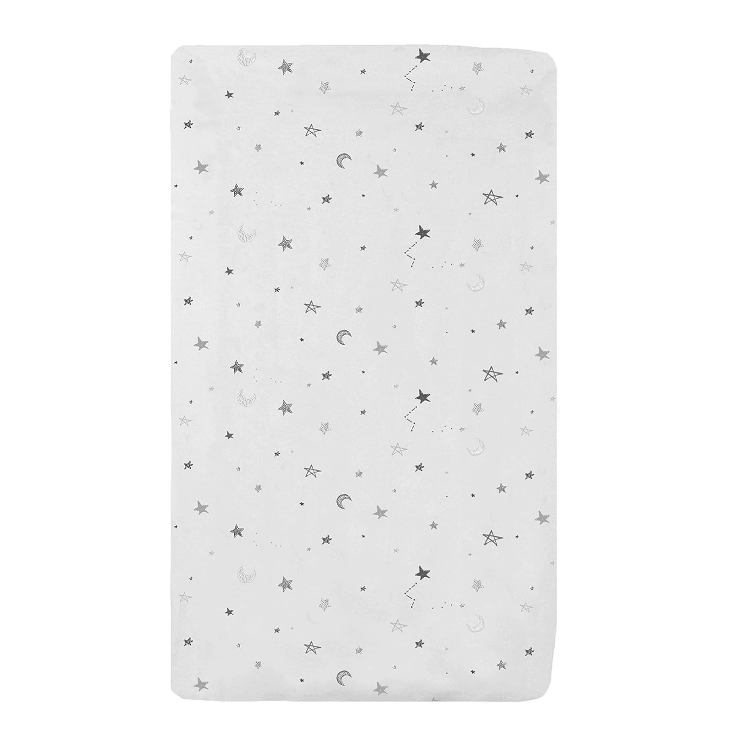 Printed 100% Natural Cotton Jersey Knit 18 X 36 Cradle/Bassinet Sheet - Fitted, 