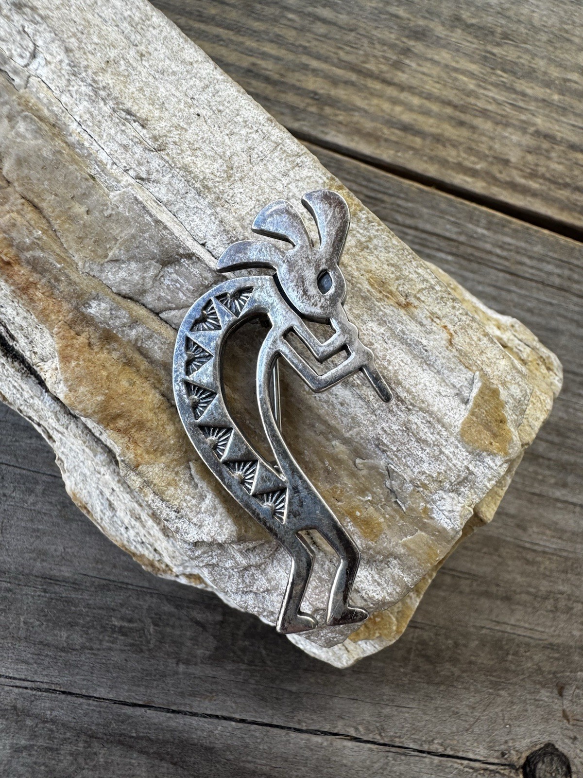 Native American Sterling Silver Kokopelli Pin