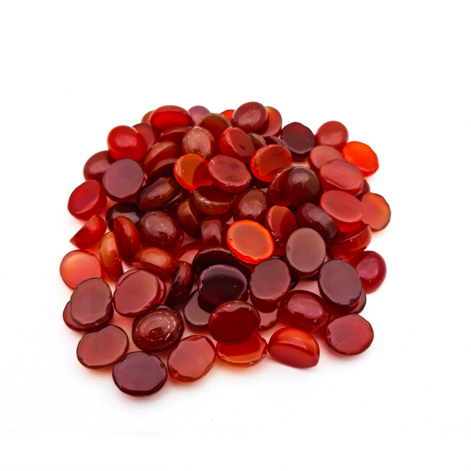 Natural Red Onyx Oval Cabochon 8*10 MM 36 Pcs 101 CT