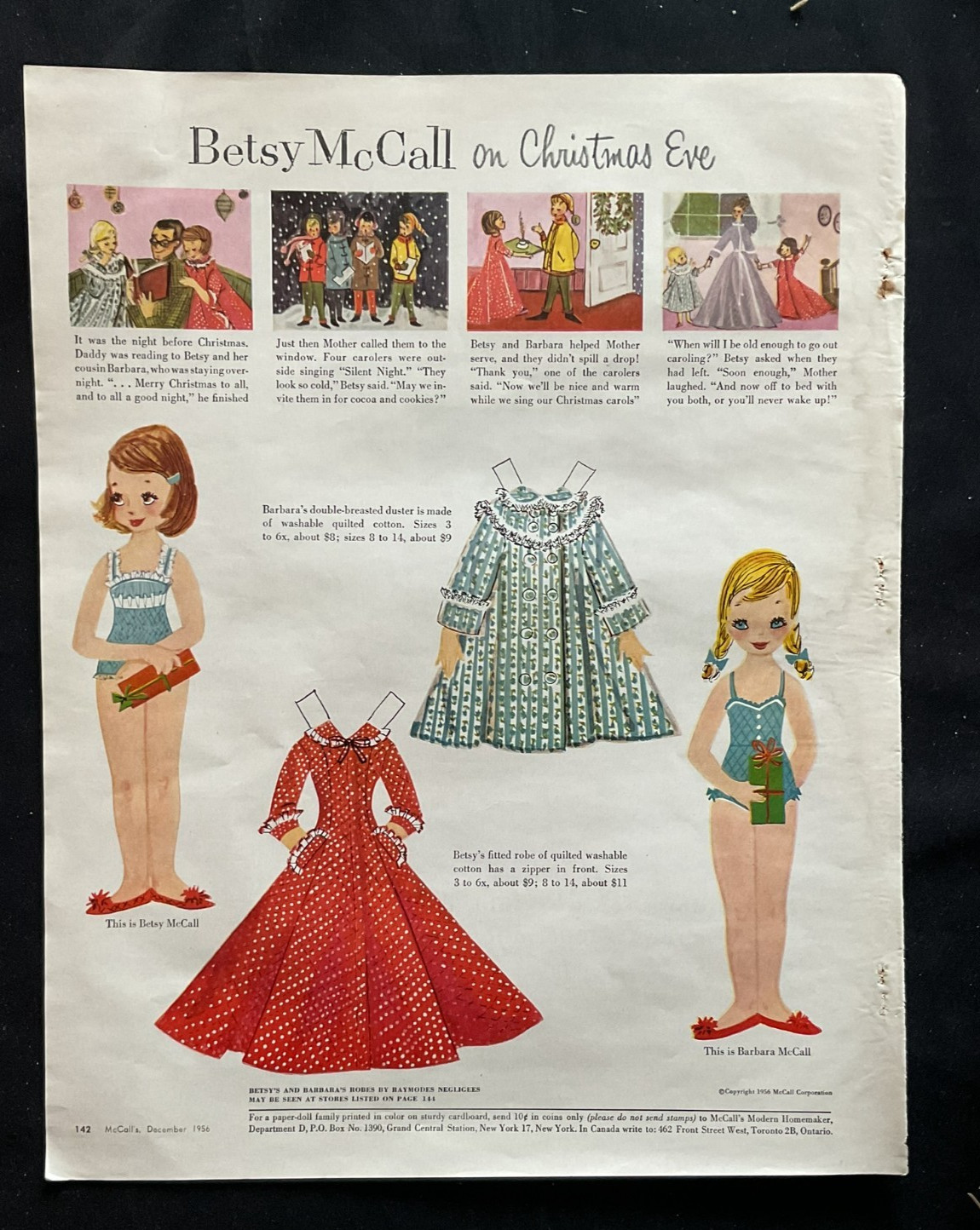 1956 Betsy McCall Paper Doll Cutouts ~ Christmas Valentine Easter Thanksgiving