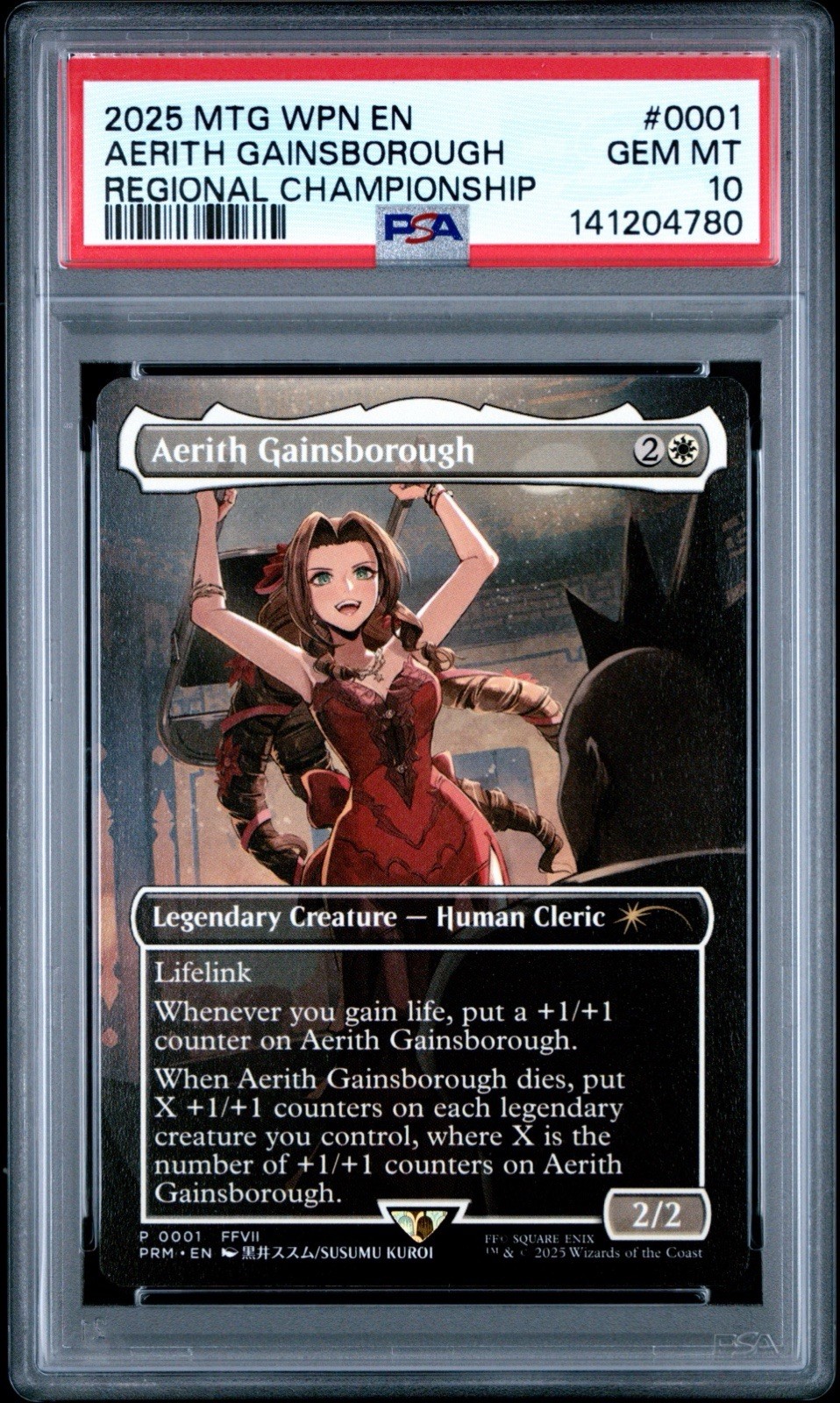 2025 MTG PROMOS REGIONAL CHAMP #0001 AERITH GAINSBOROUGH PSA 10