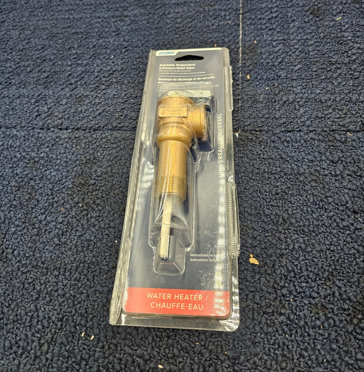 Camco 10493 Automatic Temperature & Pressure Relief Valve, 3/4" NPT Universal