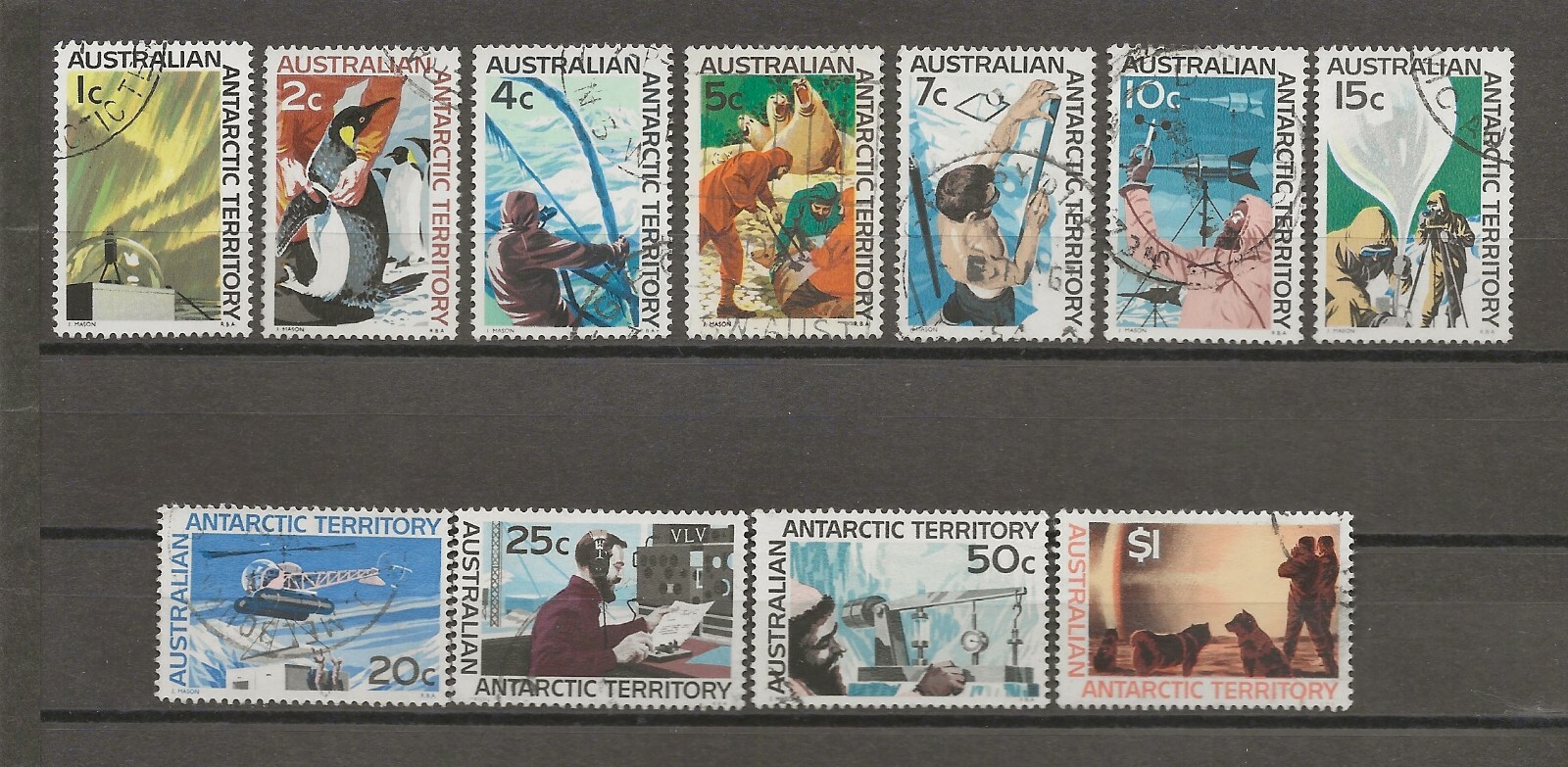 AUSTRALIAN ANTARCTIC TERRITORY 1966/68 SG 8/18 USED