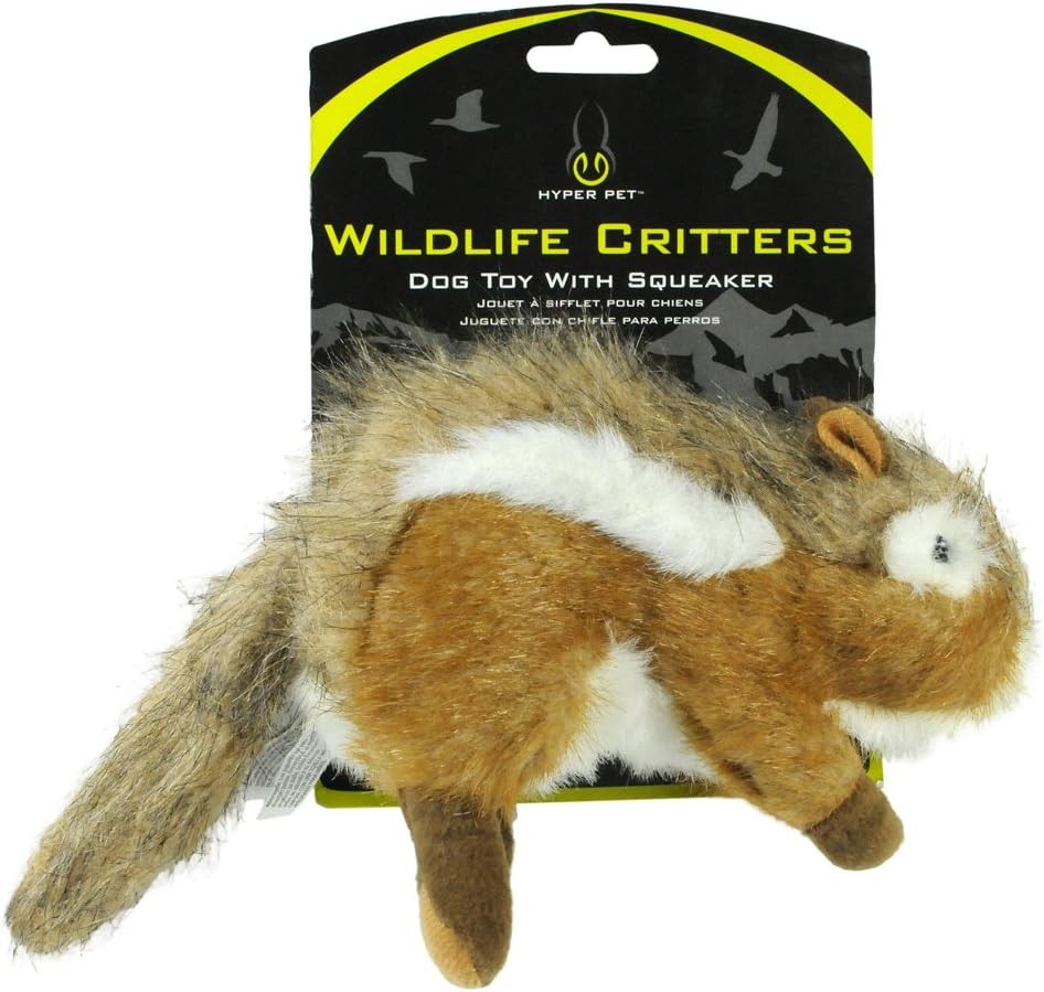 Hyper Pet Wildlife Critter Chipmunk Plush Dog Toys with Fun Squeaker