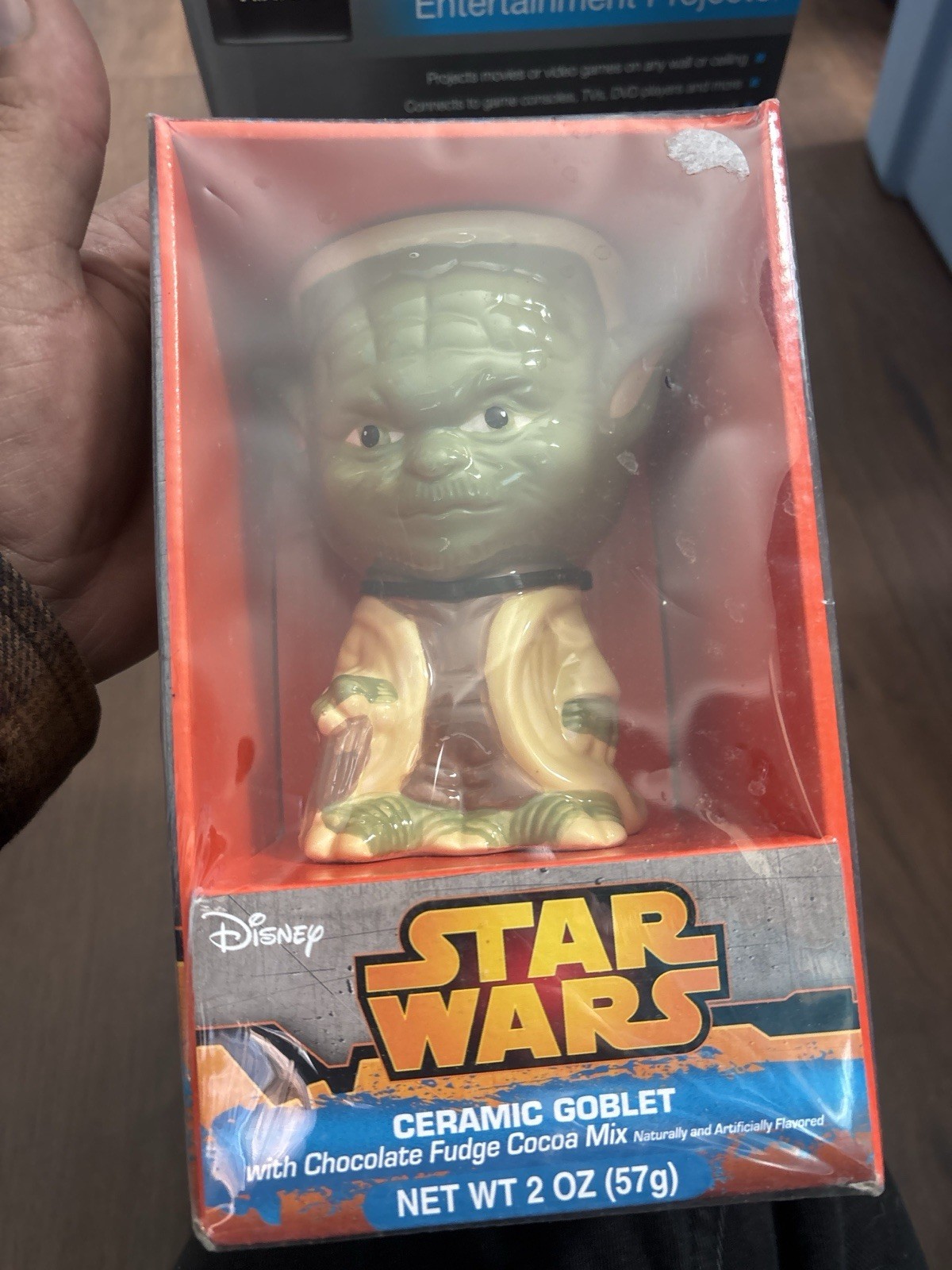 Disney Star Wars Yoda Ceramic Goblet with Chocolate Fudge Cocoa Mix 2oz