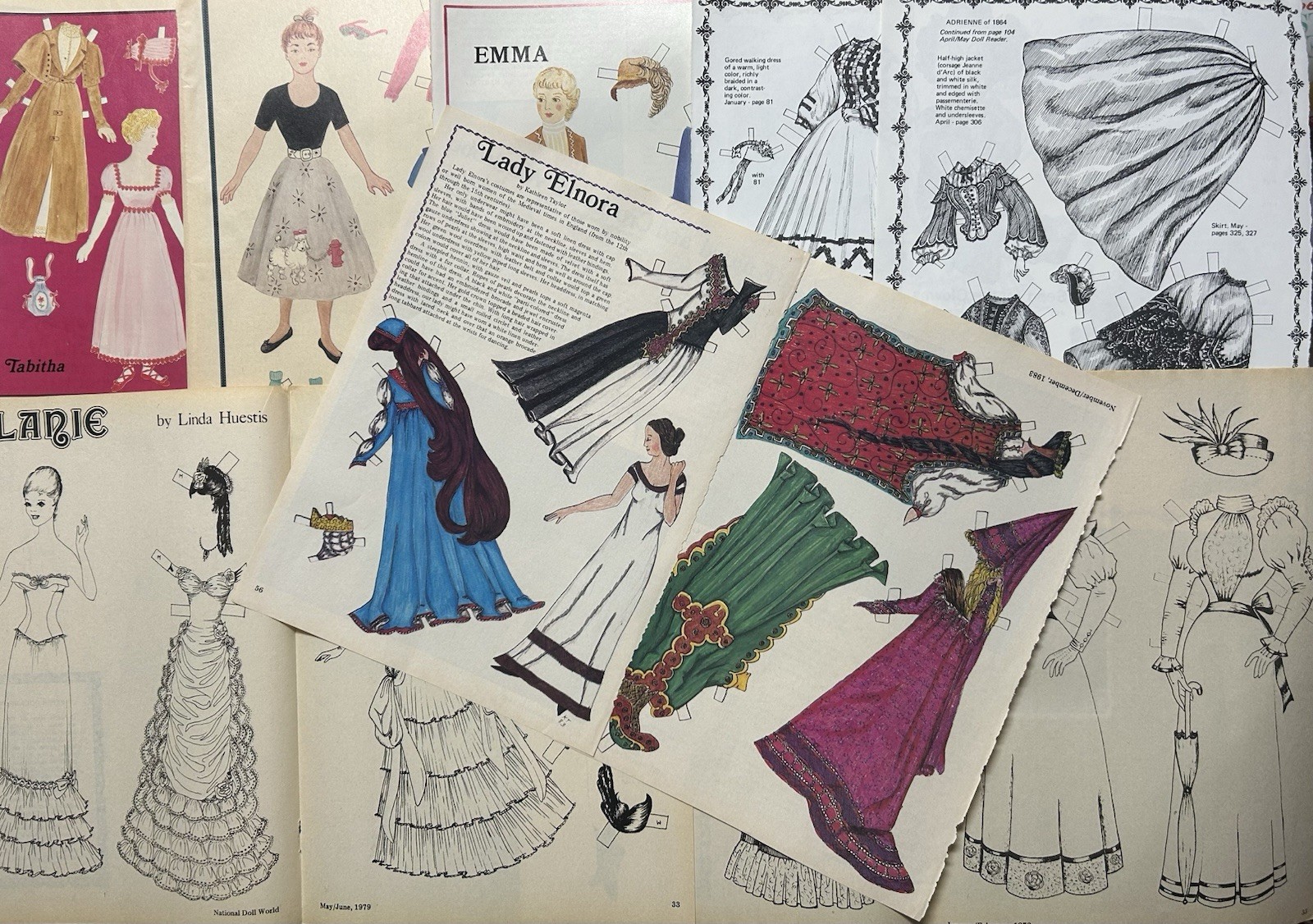 1979-‘85 Paper Dolls from National Doll World Magazine, Various Artists