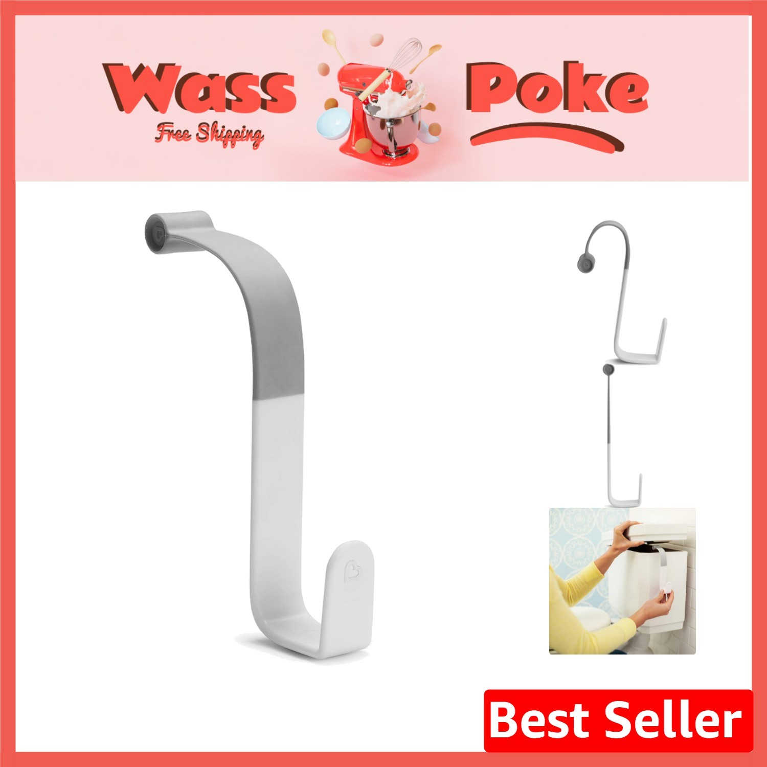 Minimalist Grey Potty Hook - Smart Storage Solution for Easy Potty Training