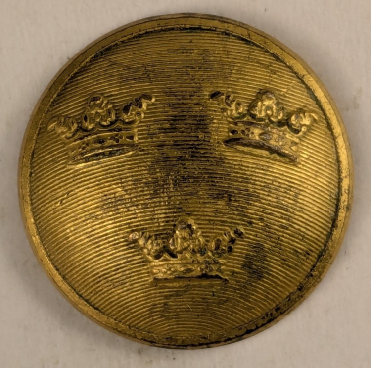 Early - Swedish Government Military Officer Uniform Button * M2D