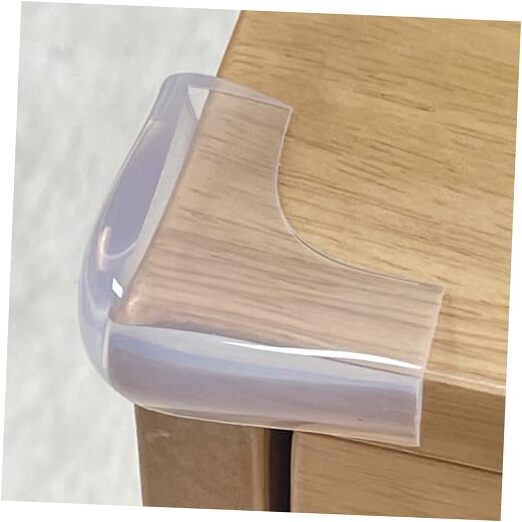 Food-Graded Silicone Clear Corner Protectors, Baby 3/5x3/5 in (Width) 4