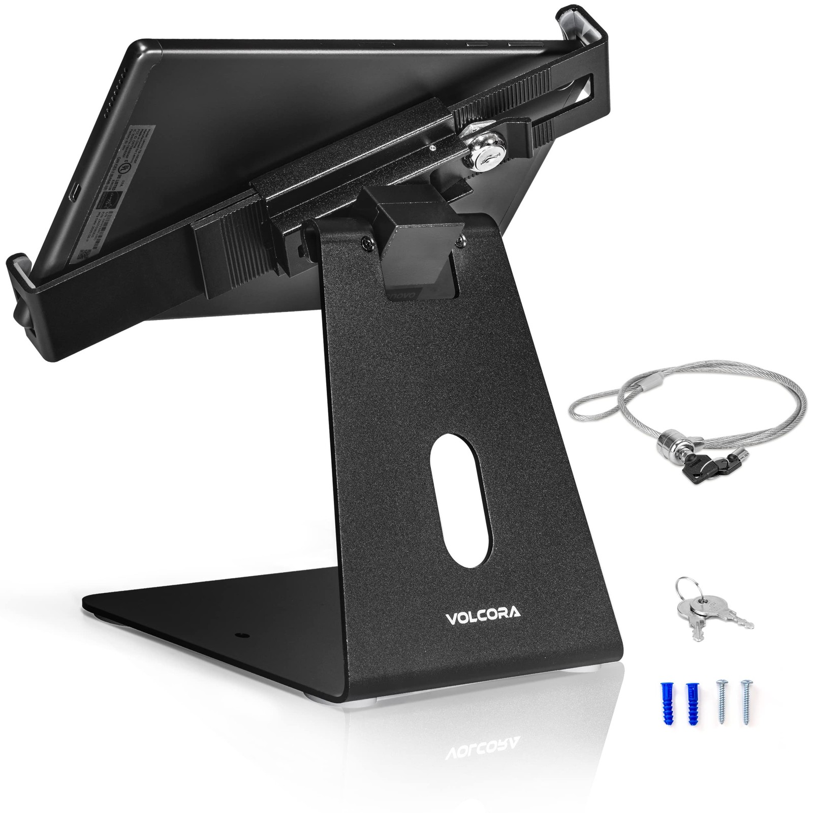 Volcora Anti-Theft Tablet Stand iPad Kiosk Stand with Lock, Black 10-13'' iPa...