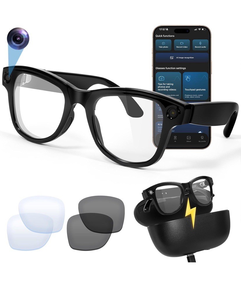 AI Smart Glasses with 8MP Camera