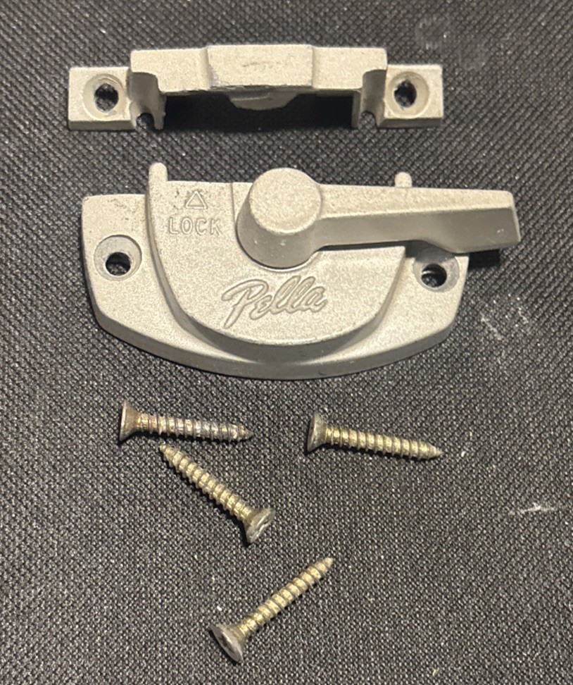 Pella Window Double-Hung Champagne Sash Lock 2 1/16” on center holes W/ Screws