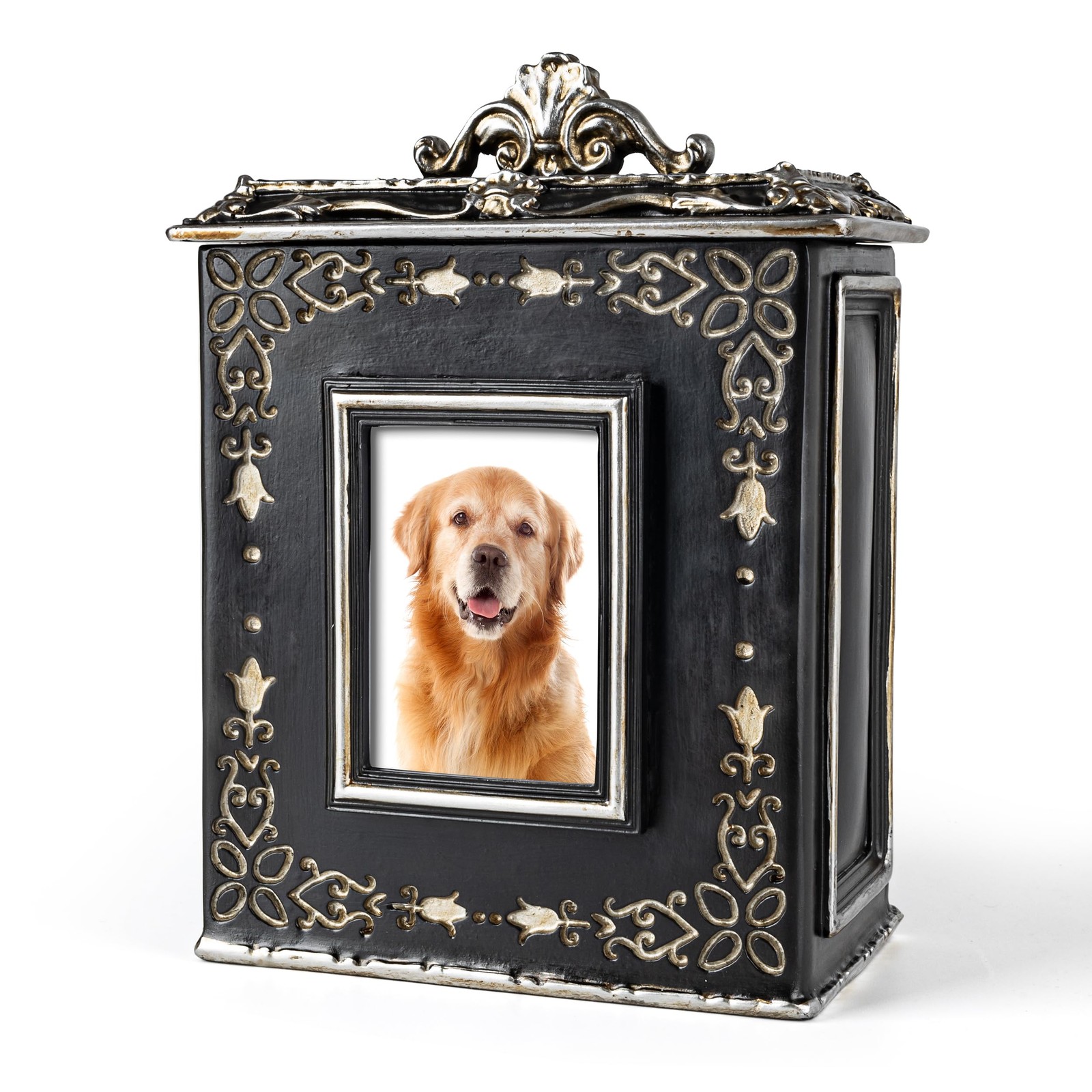 AELS Large Pet Urn Memory Box for Keepsakes with Photo Slot, Dog Memorial Urns f