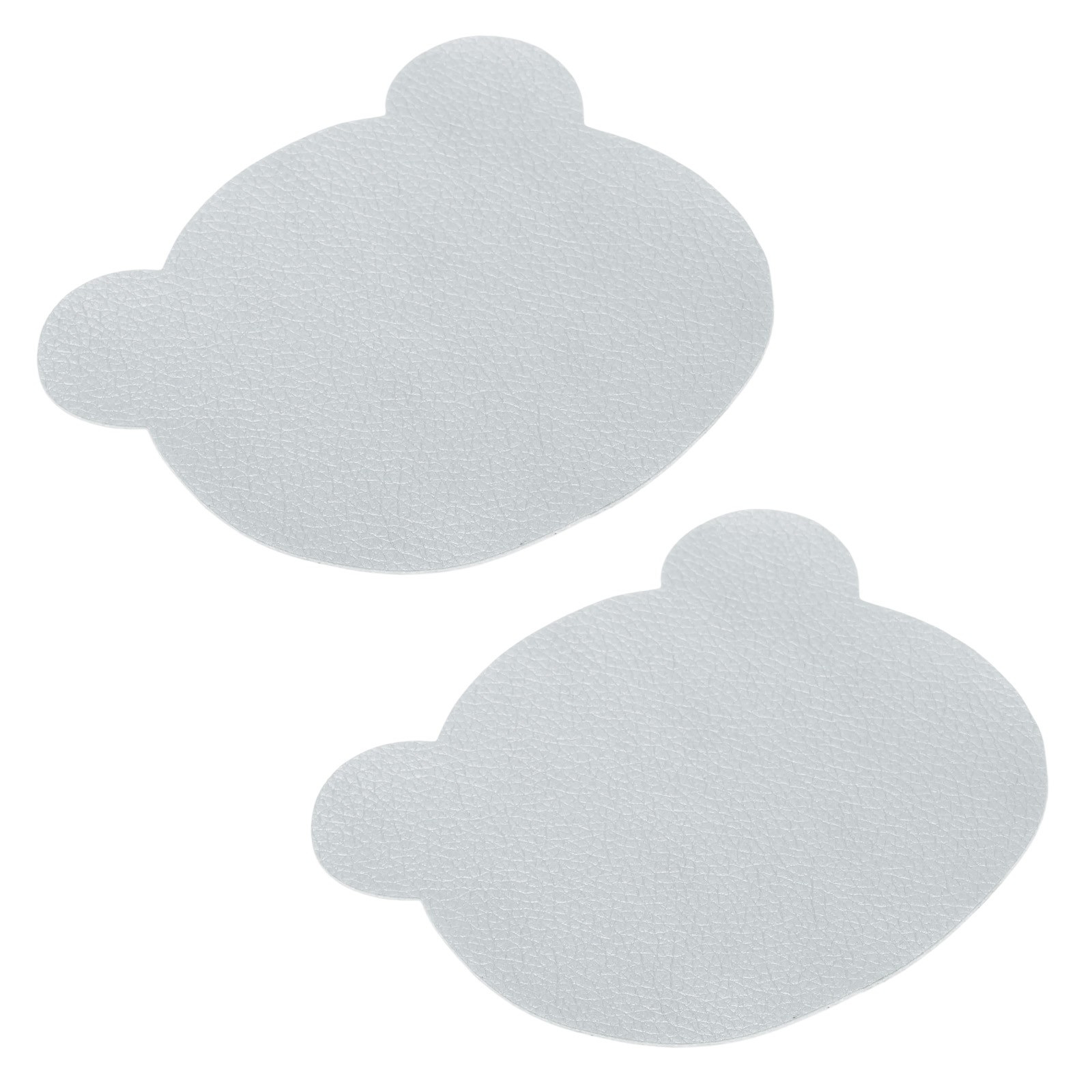 Leather Repair Patch, 2 Pcs Self Adhesive Vinyl Patch, 4 x 3.5" Silver
